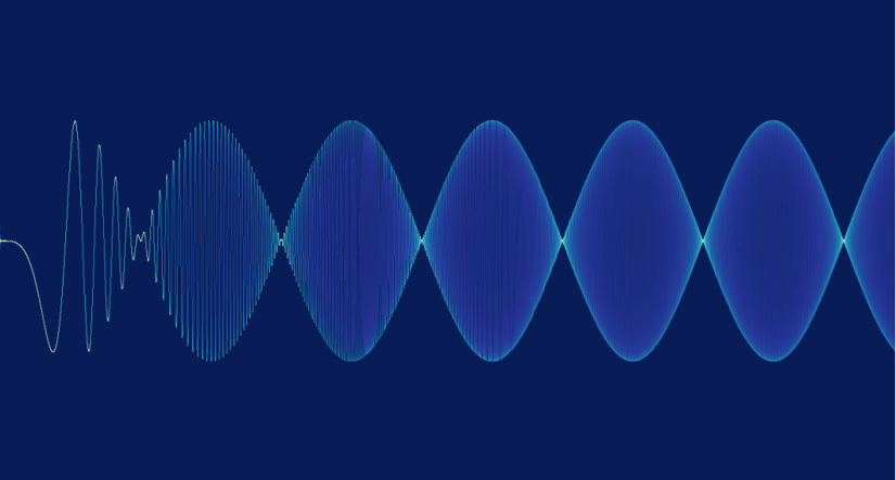 Moteur de recherche musical YMusic, image - design: ondes sonores
